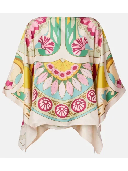 Jedwabny top La Doublej z nadrukiem