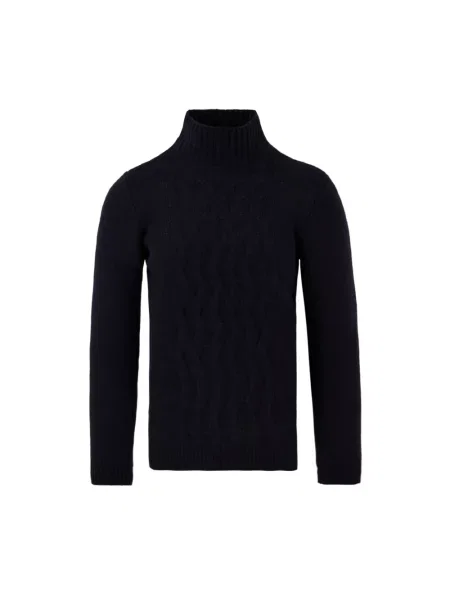 Lniany sweter Daniele Alessandrini niebieski