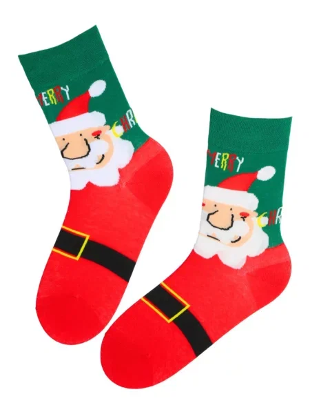 Sokisahtel Čarape CASPER cotton Christmas socks with Santa miks
