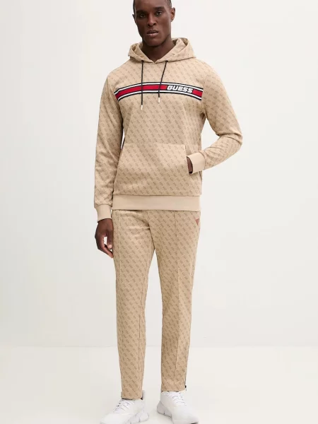 Спортивні штани Guess KORBIN візерунок бежевий
