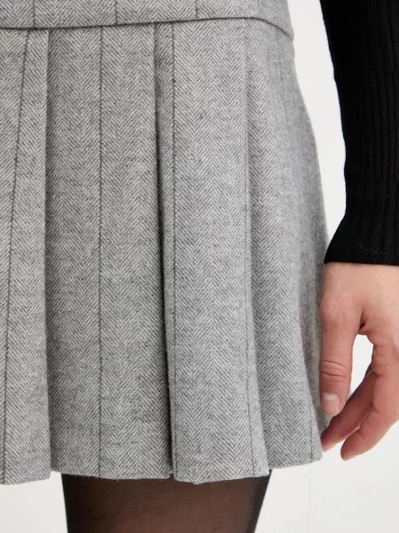 Спідниця з додаванням вовни MAX&Co. mini розкльошена сірий