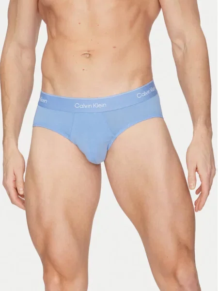 Calvin Klein Underwear Slipy modrá / světlemodrá offwhite černá