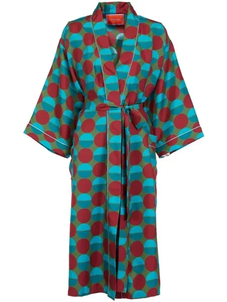 Halat La Doublej de mătase cu imagine cu imprimeu geometric negru