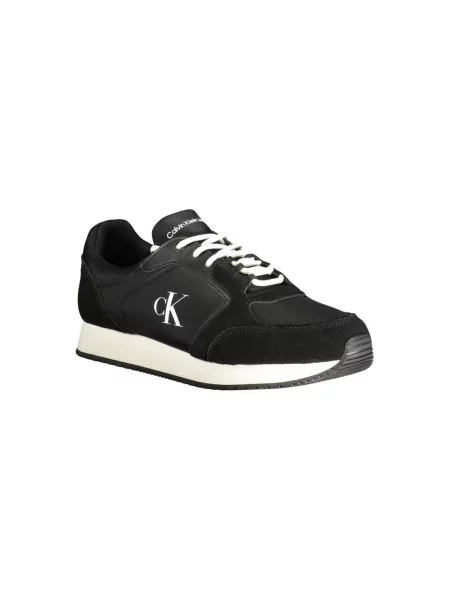 Trampki Calvin Klein Jeans skórzane czarne