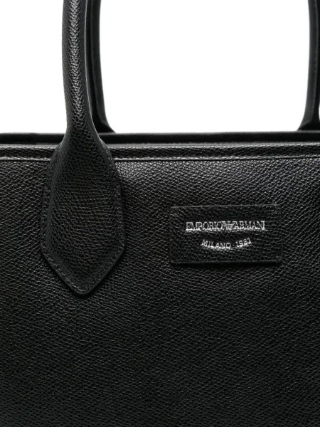 Geanta de piele Emporio Armani din piele negru