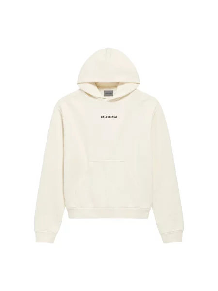 Bluza z kapturem Balenciaga z kapturem beżowa