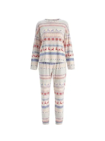 Dagi Pijama albastru gențiană / verde mentă / rosé roșu