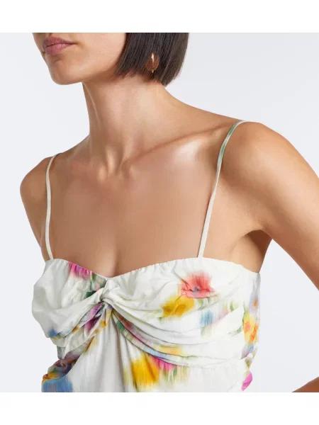 Top Marant Etoile din satin cu model floral