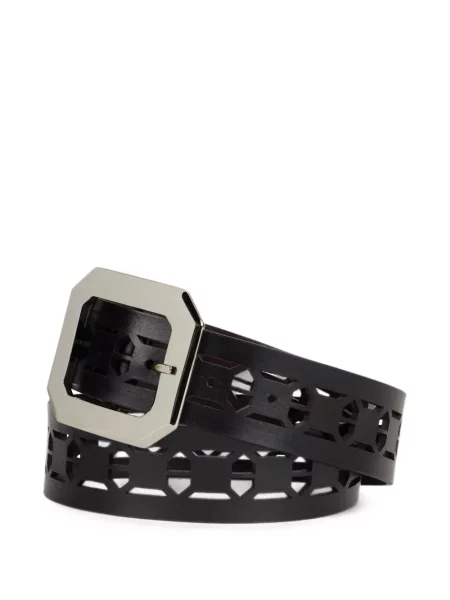 Cu centură curea Alberta Ferretti din piele negru