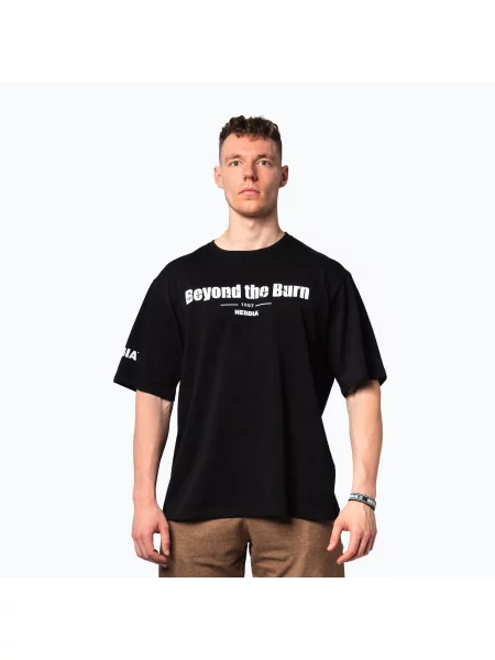 Sportovní tričko NEBBIA Heavyweight Grind black černé
