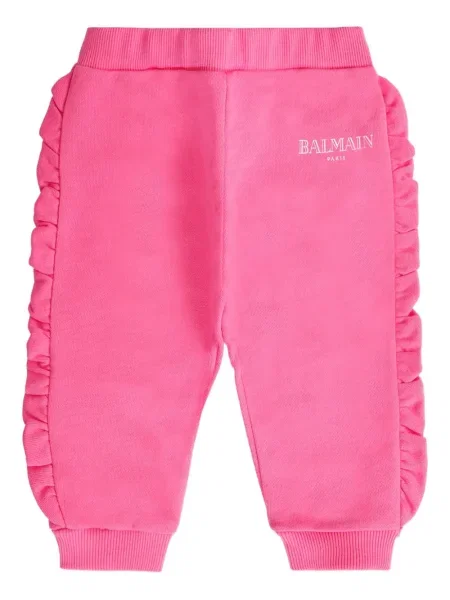 Spodnie dziecięce Balmain różowe