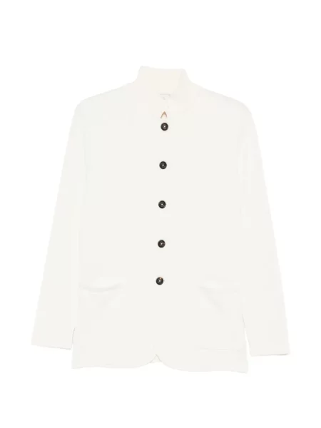 Geacă Eleventy cu buzunare cu nasturi alb