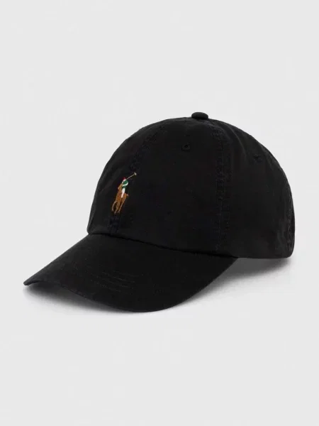 Шапка с козирка Polo Ralph Lauren черно