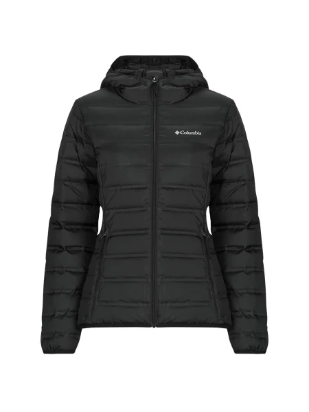 Geacă cu puf Columbia cu glugă negru
