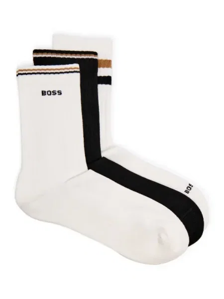 BOSS BLACK Șosete QS Rib Iconic VB alb