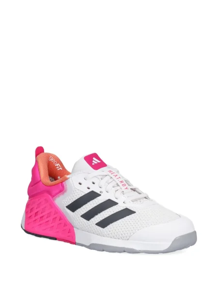 Geacă bomber Adidas cu dungi alb