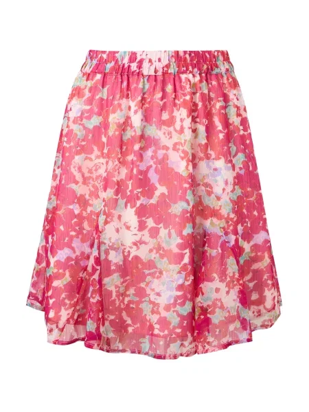 VILA Fustă VIFALIA mov deschis / roz / roșu intens alb