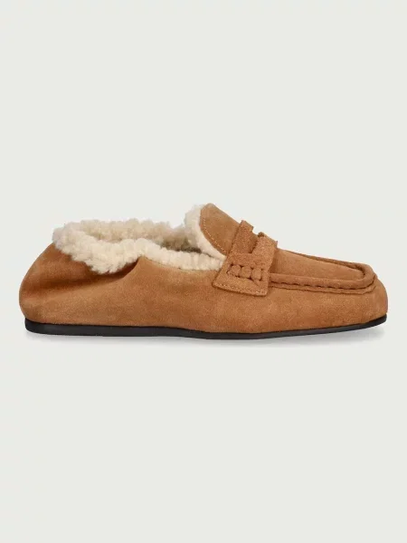 Posa női velúr mokaszin Penny Loafer barna