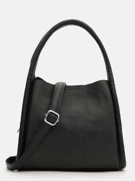 Кожаная сумка Borsa Leather черная