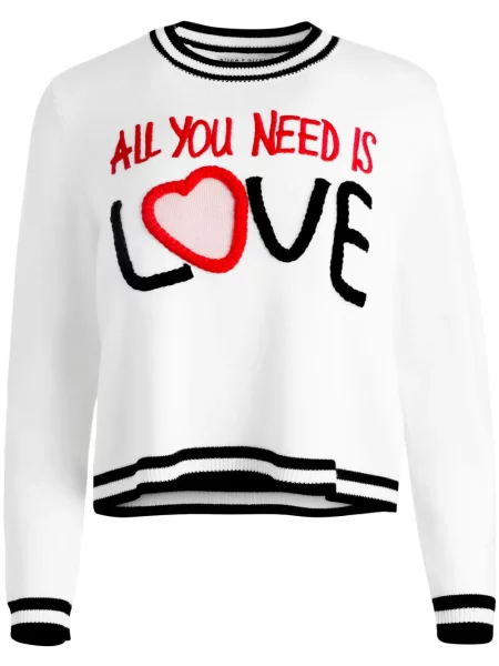 Pulover Alice + Olivia alb
