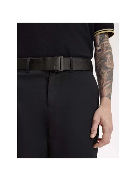 Pásek FRED PERRY Plain Webbing Belt Black M černý
