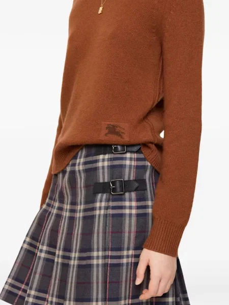 Pulover Burberry cu broderie maro