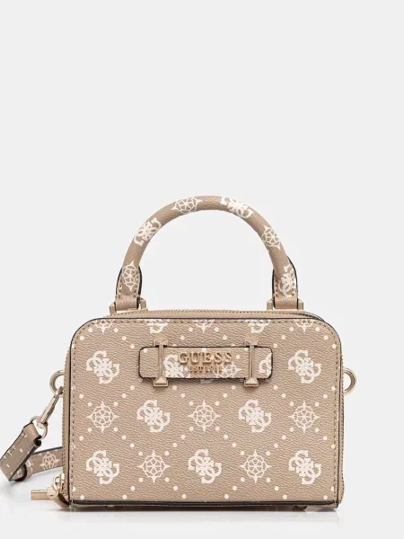 Guess torebka SILIA beżowy biała