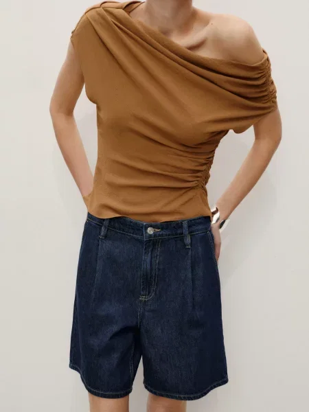 Шорти джинсові MANGO темно-синій сині