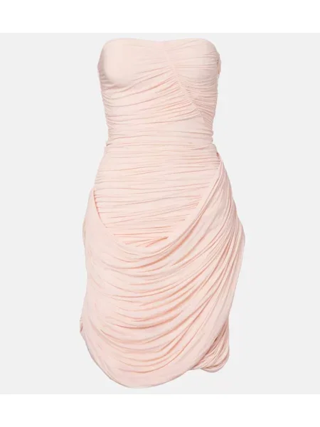 Sukienka midi Magda Butrym drapowana do kolan garniturowa różowa