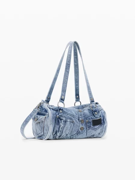 Desigual Geantă de umăr denim albastru