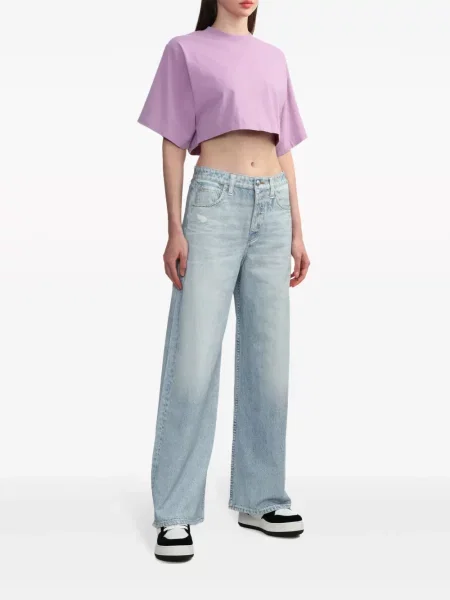Plačiakojis džinsai Rag & Bone mėlyna