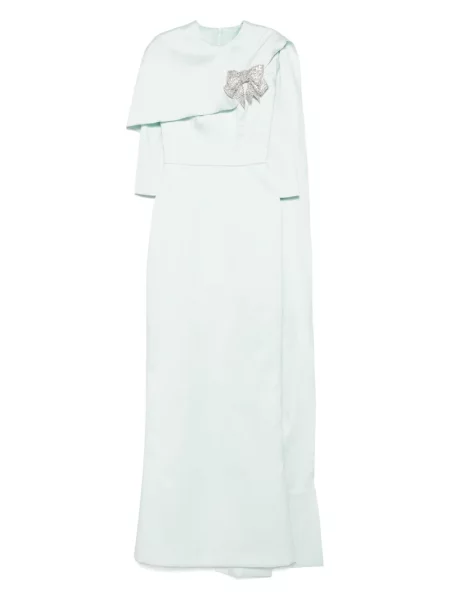 Rochie Silk Love & Lace cu funde de mătase de costum albastru