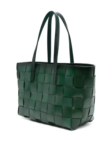 Geantă shopper Dragon Diffusion din piele verde