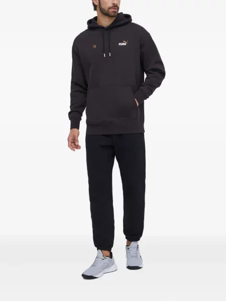 Hanorac cu glugă Puma cu broderie negru