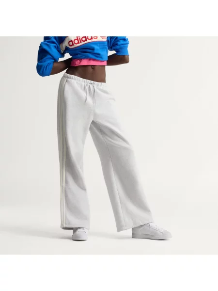 Pruhované kalhoty Adidas bílé