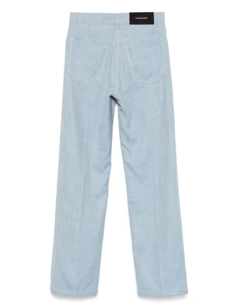 Pantaloni Ferragamo albastru