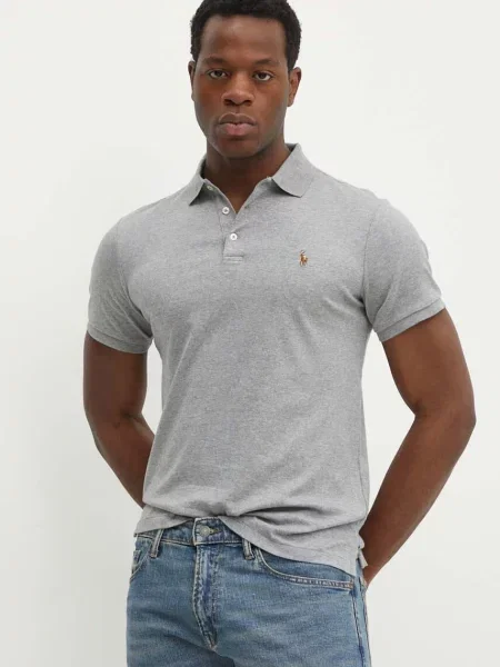 Polo Ralph Lauren Тениска с яка и Custom сив