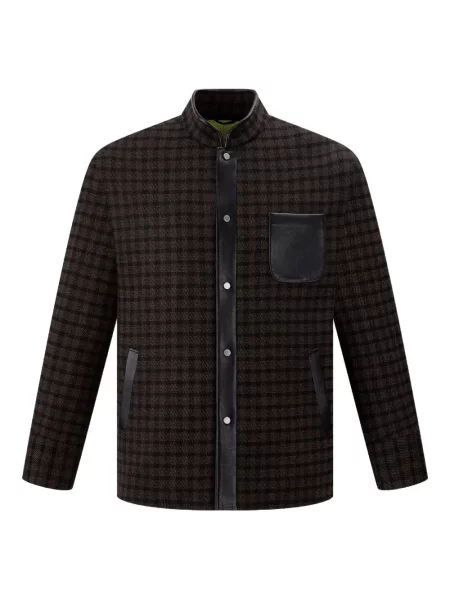 Geacă Shanghai Tang în carouri maro