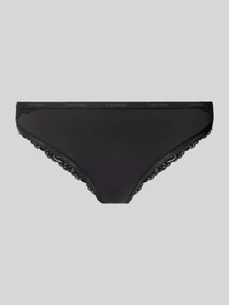Stringi z nadrukami z logo Calvin Klein Underwear czarne