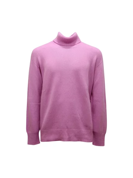 Sweter z golfem Amaránto wełniany różowy