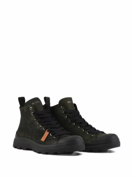 Ceruit botine Panchic din piele de căprioară verde