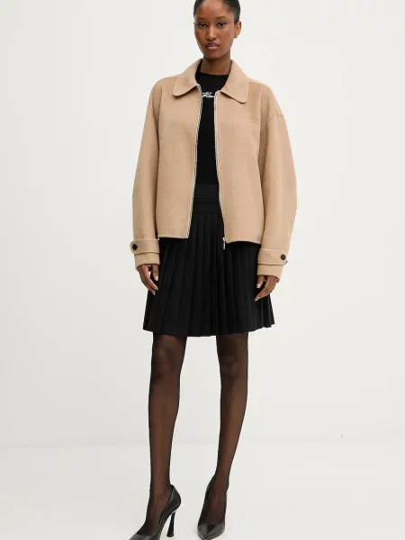 Спідниця Karl Lagerfeld mini розкльошена чорний