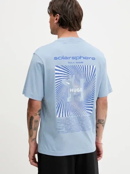 HUGO Tricou Nedix celest albastru