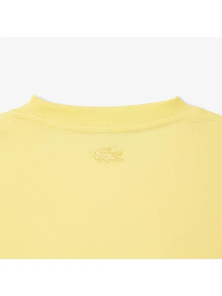 Lacoste T-Shirt Z Okrągłym Dekoltem Classic Fit żółty