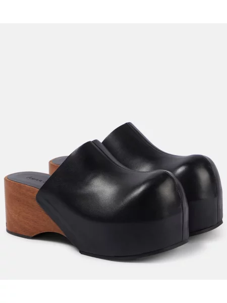 Saboți Acne Studios din piele negru