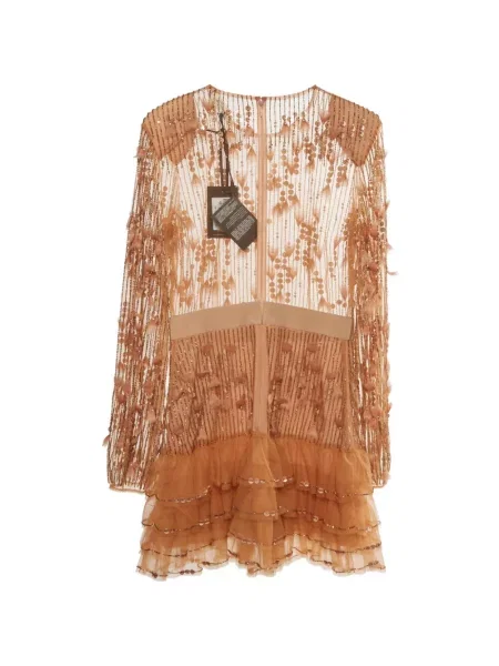 Rochie Elisabetta Franchi cu broderie din tul