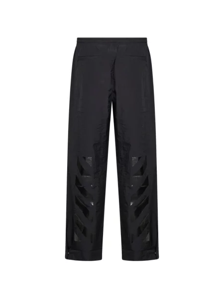 Pantaloni Off-white cu imagine alergare alb