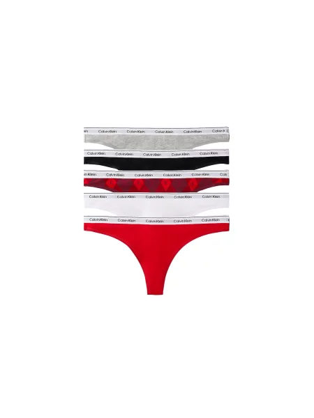 Calvin Klein Underwear Tanga šedý melír / červená / karmínově červené / černá bílá