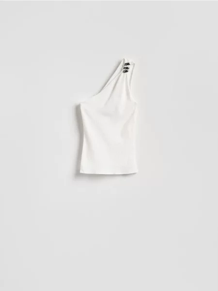 Reserved Блузка на одне плече кремовий 