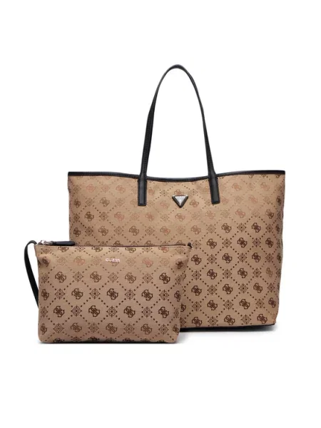 Guess Дамска чанта VICTTORIA Светлокафяв